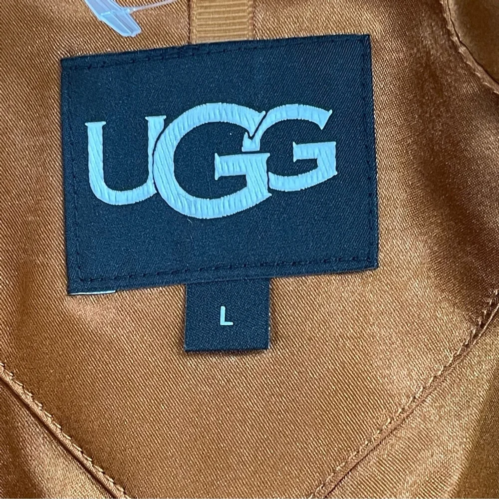 UGG Gertrude Short Teddy Coat in Chestnut Brown Sz Large Soft and cozy - Picture 9 of 13